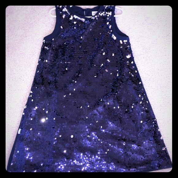 girls navy sequin dress
